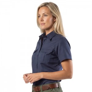 Vulcan Ladies Bush Shirt Ripstop Ss Navy 5XL