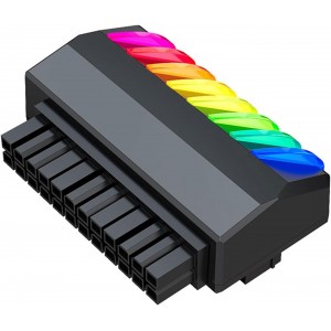 24-Pin Female To Male 90-Degree Adapter 5V 3-Pin ARGB Power Connectors For Cable Management ARGB Lighting Effect