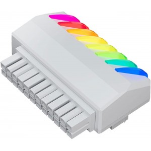 24-Pin Female To Male 90-Degree Adapter 5V 3-Pin ARGB Power Connectors For Cable Management ARGB Lighting Effect