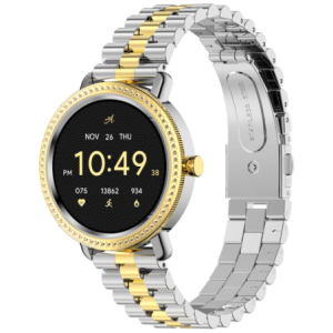 Volkano Ayla Collection Jewelled Smartwatch With 2 Colour Metal link strap
