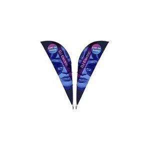 Legend 3M Sublimated Sharkfin Double-Sided Flying Banner - 1 complete unit