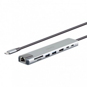 LinkQnet XF-UCH25 8-in-1 USB-C Port Replicator with 4K HDMI
