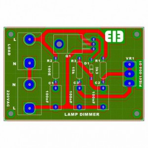 PCB ONLY FOR 230VAC LAMP DIMMER 50x75x1.5mm PIE41-004-01
