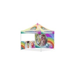 Coated Steel Sublimated Gazebo 3m x 3m - 1 Half-Wall Skin - 1 Full-Wall Skin