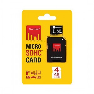 Strontium SR4GTFC6A 4GB Nitro Micro SD Card with SD Adaptor Up To 85MB/s