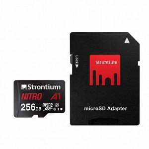 Strontium SRN256GTFU3A1A 256GB Micro SDXC UHS-1 U3 Class10 Card with SD Adaptor