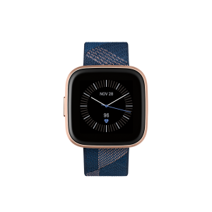 Fitbit Versa 2 Smartwatch Special Edition - Navy Pink Woven/ Copper Rose Aluminium (with Small and Large Bands)