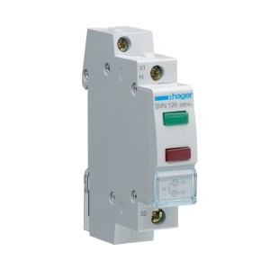 Hager Green+Red LED indicator light 230V DIN