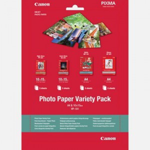 Canon VP-101 Photo Paper Variety Pack 4x6” and A4