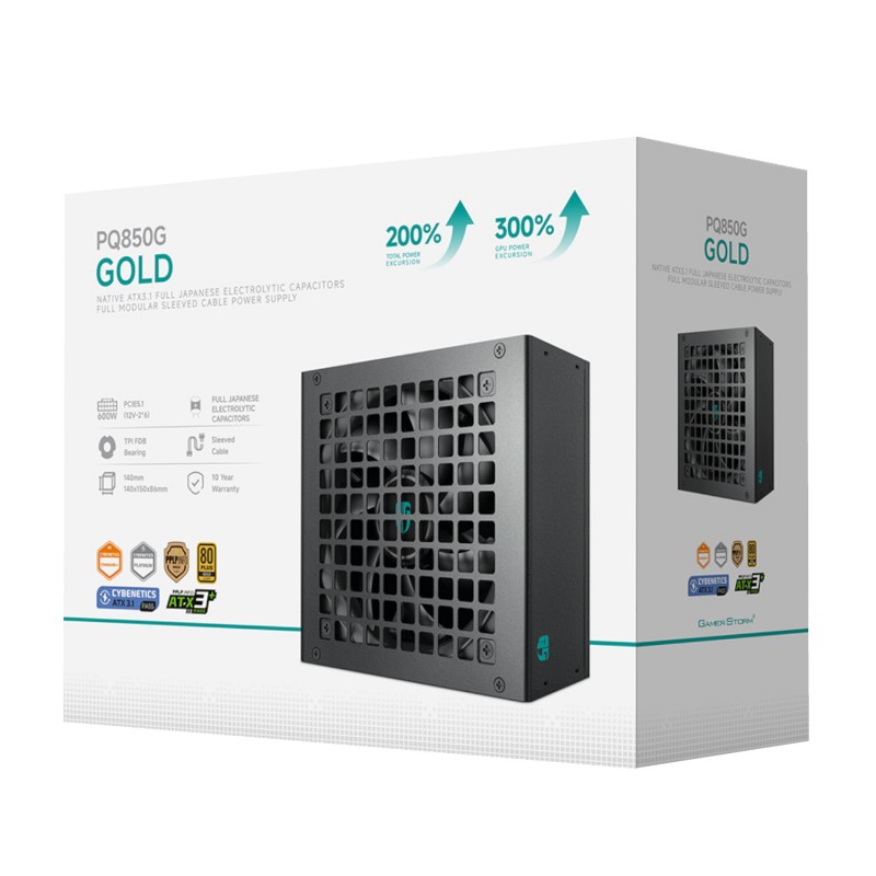 DeepCool PQ850M 850W 80 PLUS GOLD Fully Modular Power Supply - GeeWiz