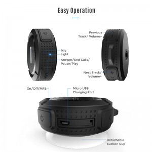 Victsing Portable Mini Bluetooth Shower Speaker