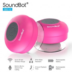 SoundBot SB510 HD Portable Water Resistant Bluetooth 3.0 Speaker with Built-in Mic