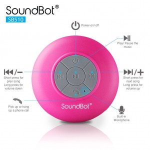 SoundBot SB510 HD Portable Water Resistant Bluetooth 3.0 Speaker with Built-in Mic