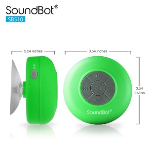 SoundBot SB510 HD Portable Water Resistant Bluetooth 3.0 Speaker with Built-in Mic - Green