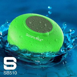 SoundBot SB510 HD Portable Water Resistant Bluetooth 3.0 Speaker with Built-in Mic - Green