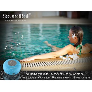 SoundBot SB510 HD Portable Water Resistant Bluetooth 3.0 Speaker with Built-in Mic - Green