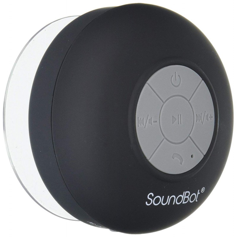 SoundBot SB510 HD Portable Water Resistant Bluetooth 3.0 Speaker with Built-in Mic - Black