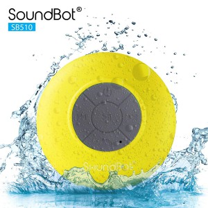 SoundBot SB510 HD Portable Water Resistant Bluetooth 3.0 Speaker with Built-in Mic - Yellow