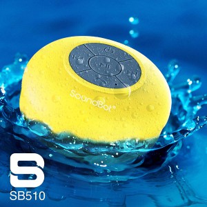 SoundBot SB510 HD Portable Water Resistant Bluetooth 3.0 Speaker with Built-in Mic - Yellow