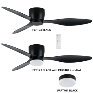 (PART401 For LED Kit) 52" 3 ABS Blades Remote