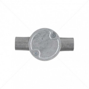 Conduit Bosal 25mm 2-Way Box Galvanised incl Lid and Screws
