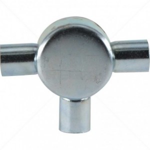Conduit Bosal 25mm 3-Way Galvanised Box incl Lid &amp; Screws