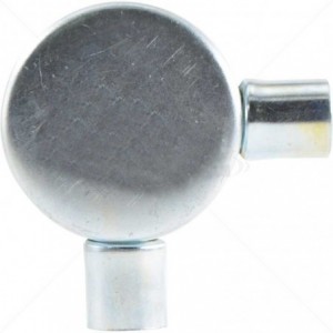 Conduit Bosal 20mm 2-Way Angle Box Galvanised with Lid and Screws
