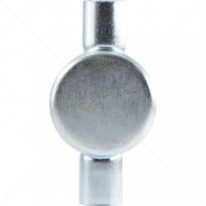 Conduit Bosal 20mm 3-Way Box Galvanised with Lid and Screws