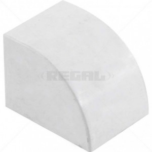 PVC Terminal End - 40 x 40 White