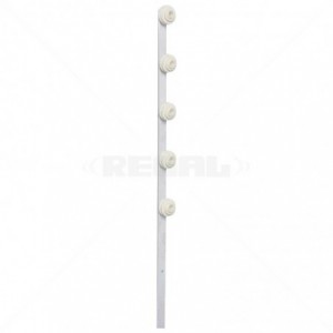 Nemtek 5-Line Flat Bar Galvanised Powder Coated WB Fence Pole