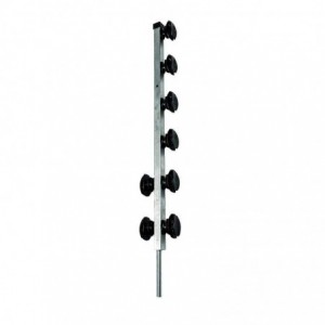 Nemtek 6-Line SQT Black Jurassic Galvanized Angled Powder Coated Fence Pole