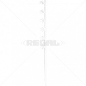 Nemtek Fence Pole - 6-Line Square Tube Jurassic Galvanised Straight Powder-Coated