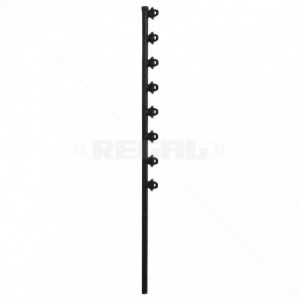 Nemtek Fence Pole - 8-Line Square Tube Jurassic Galvanized Straight