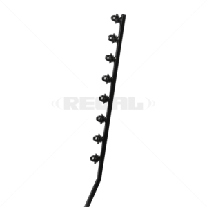 Nemtek 8-Line Square Tube Jurassic Galvanized Powder-Coated Angled Fence Pole