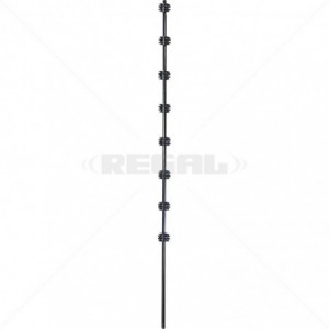 Nemtek Fence Pole - 8-Line Round Bar Black