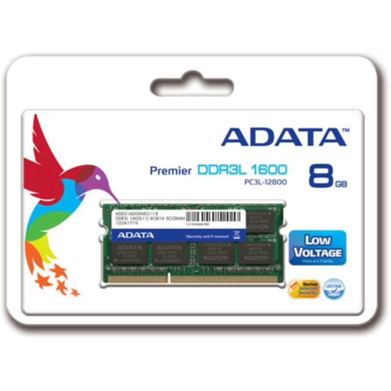 Adata 8GB DDR3L 1600 204 Pin SO-DIMM Memory