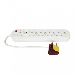 10-Way High-Surge Multi Plug with Overload &amp; Surge Protection (50cm)