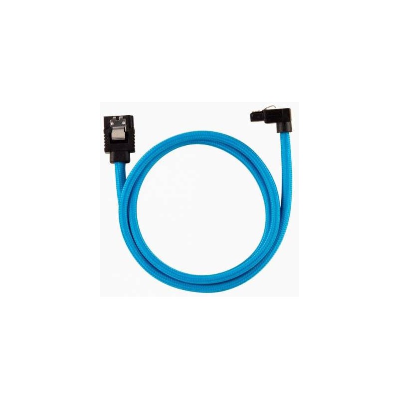 Corsair Blue Sleeved SATA 6Gbps 60cm 90° Connector Cable