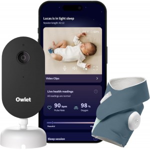 Owlet Dream Smart Baby Monitor Bundle | Gen 3 | Dream Sock + 2K HD Camera