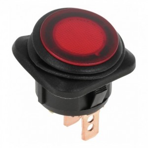 Round Rocker Switch 250VDC 10A Rd Spst 3-PIN B1320