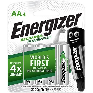 Energizer Recharge Power Plus NH15BP4 NiMH AA 2000Ah Battery Card 4 - New