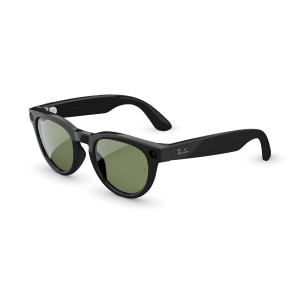 Ray-Ban Meta (Gen 2) Headliner Smart Glasses | Shiny Black / Green Lenses / Low Bridge Fit