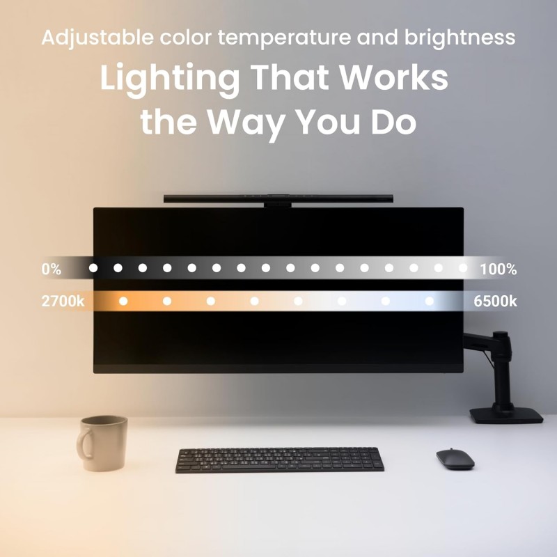 BenQ ScreenBar Pro LED Monitor Light Bar | Smarter Lighting