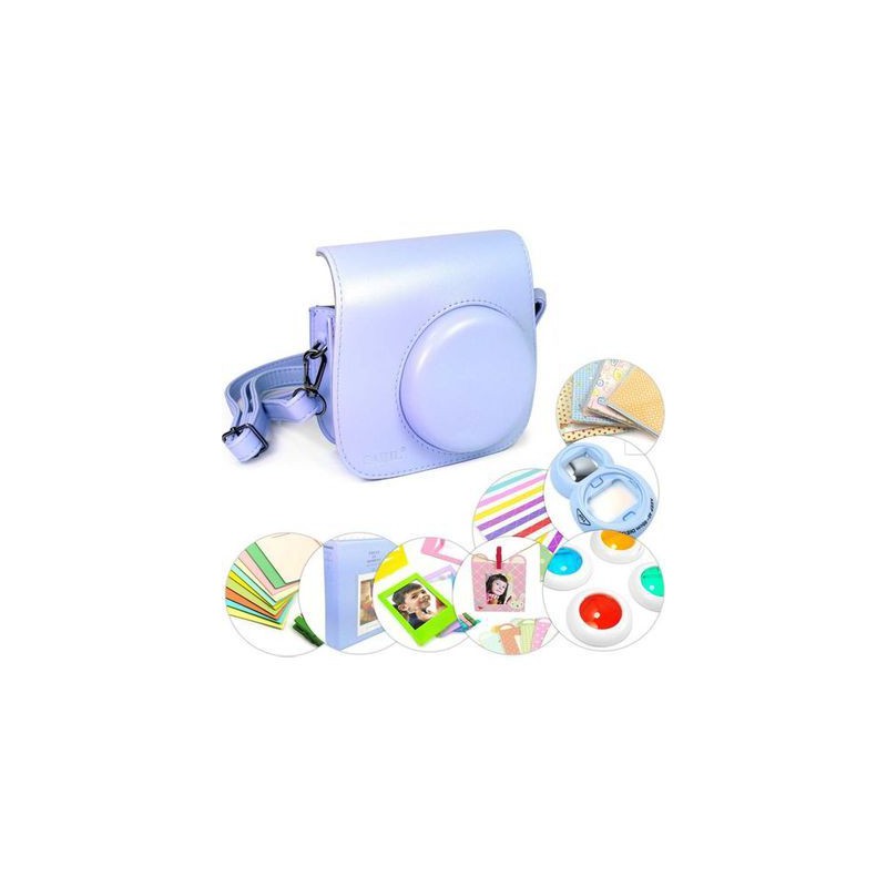 Tuff-Luv 9 in 1 Instax Mini 8 Instant Film Camera Accessories Bundles - Blue