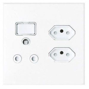 Wall Socket 16A Round+ 2 X16A Flat