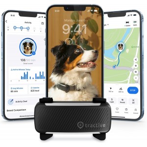 Tractive DOG 6 Smart GPS &amp; Health Tracker for Dogs with Virtual Fence | Vital Signs &amp; Bark Monitoring