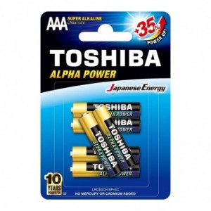 Toshiba HI-POWER Alkaline AAA Batteries 6+4 Pack