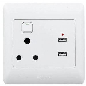 Nexus Socket Switch 16AMP 2X USB