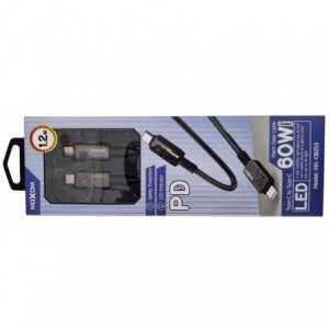 Moxom Type-C to Type-C Data Cable - 60W- 1.2m- Black