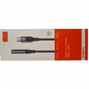 Moxom Type-C to Female Aux Cable - Black (LX-AX812- 1m)